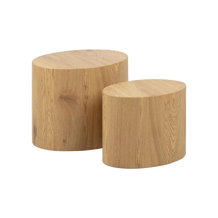 Lisomme Rosanne houten salontafels naturel - set van 2