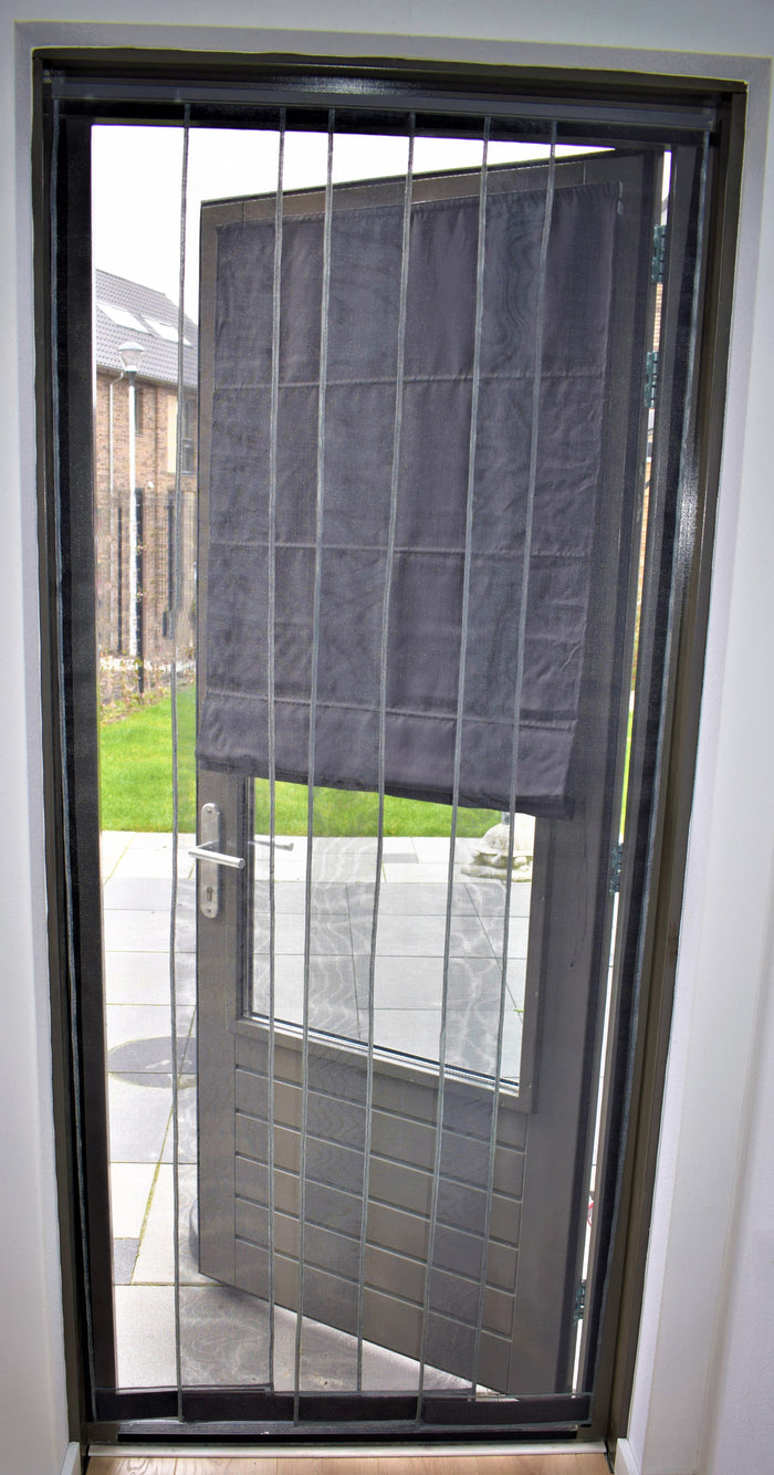 O'DADDY® Deurgordijn – vliegengordijn - lamellenhor - 120x250 – zwart