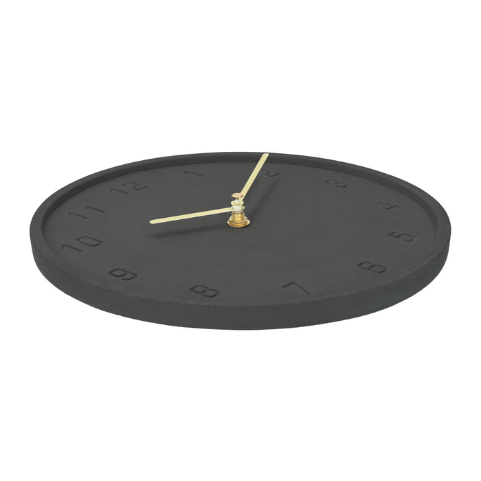 QUVIO Wandklok - 25cm - Beton - Antraciet