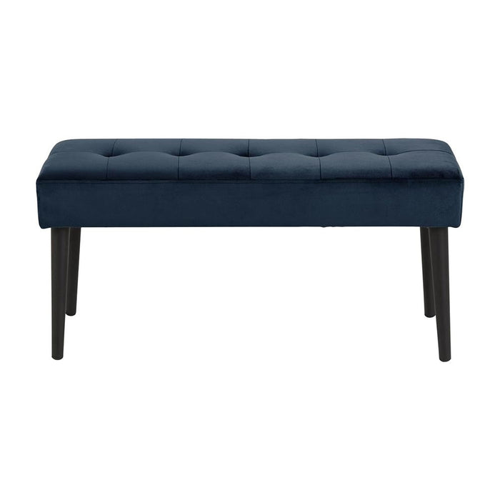 Lisomme Danique velvet bankje donkerblauw - 95 x 38 cm