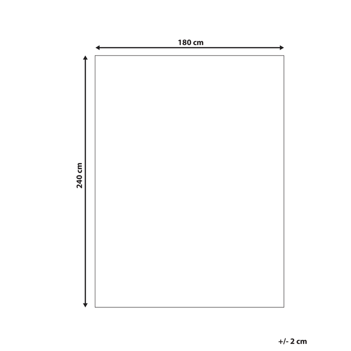Beliani - NARLI - Outdoor kleed - Zwart - 180 x 240 cm - Polypropyleen