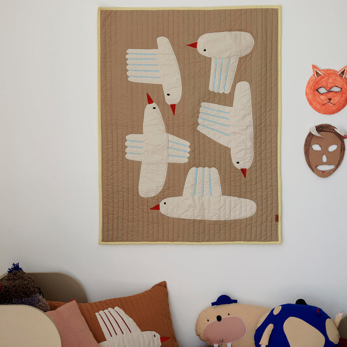 Ferm Living Bird Plaid - L 80 x B 110 cm - Zand