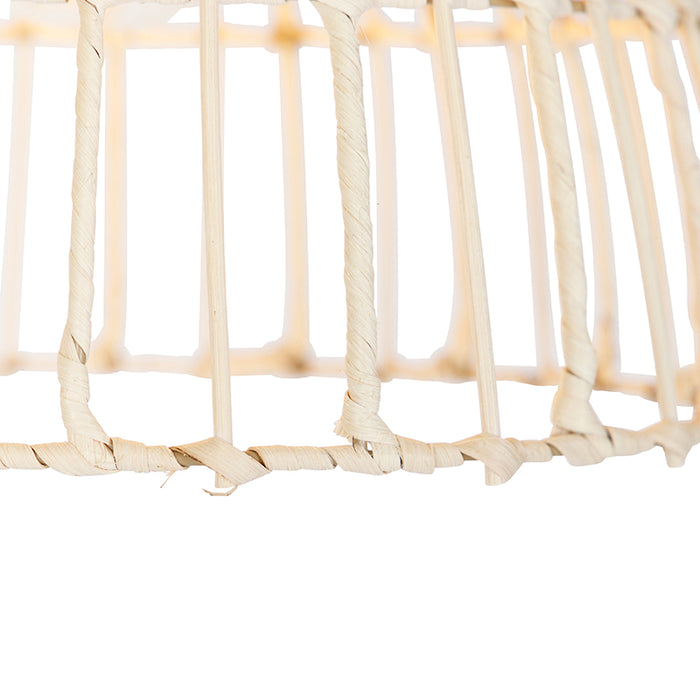 QAZQA Hanglamp magna rotan - Naturel - Landelijk - H 99.5cm