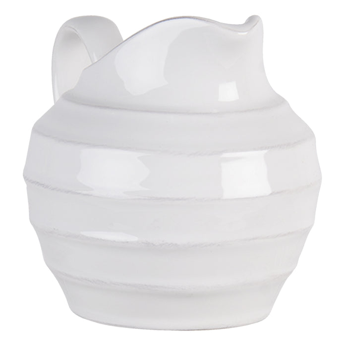 Clayre & Eef Melk en Suiker Set Wit Dolomiet Rond Melkkannetje