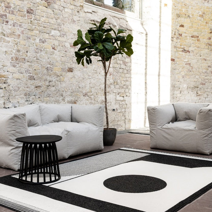 Interieur05 Buitenkleed Eirman zwart|wit