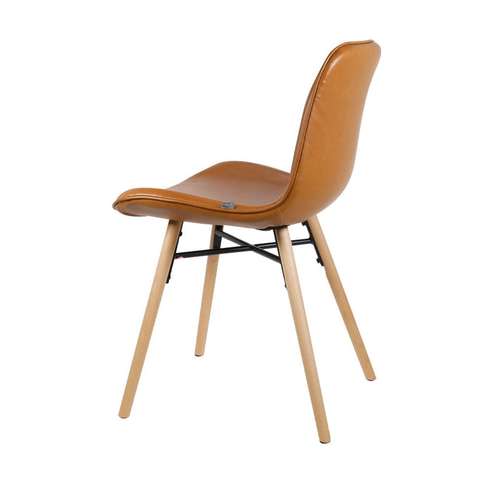 Nolon Nena-Fé eetkamerstoel kunstleer cognac - houten onderstel