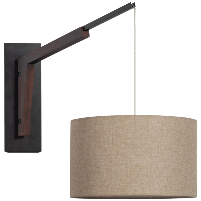 WOOOD Brim Wandlamp Met Kap - Hout - Naturel - 47x88x38