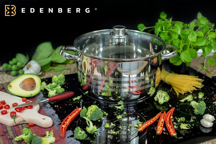 Edenberg Classic Line - Kookpan met Deksel - RVS - Ø 38 cm