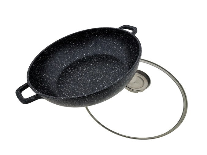 Edenberg Stonetec Line - Wokpan Keramisch - Ø 32 cm - 5.5l - 3-laags