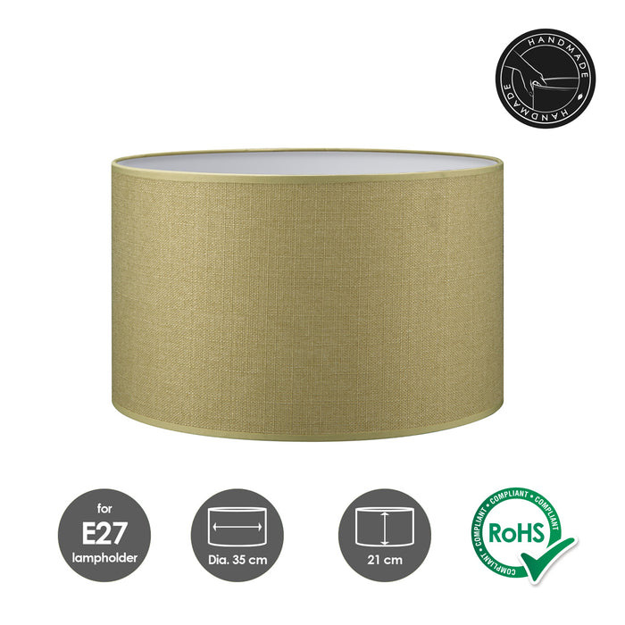 Home Sweet Home Lampenkap Canvas groen - B:35xD:35xH:21cm