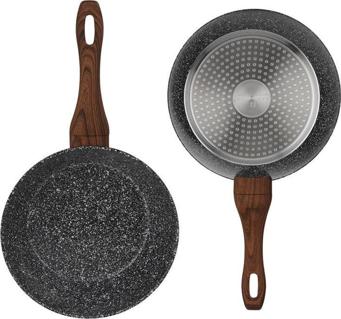 Edenberg Stonetec Line - Wokpan Keramisch - 28 cm - 3-laags