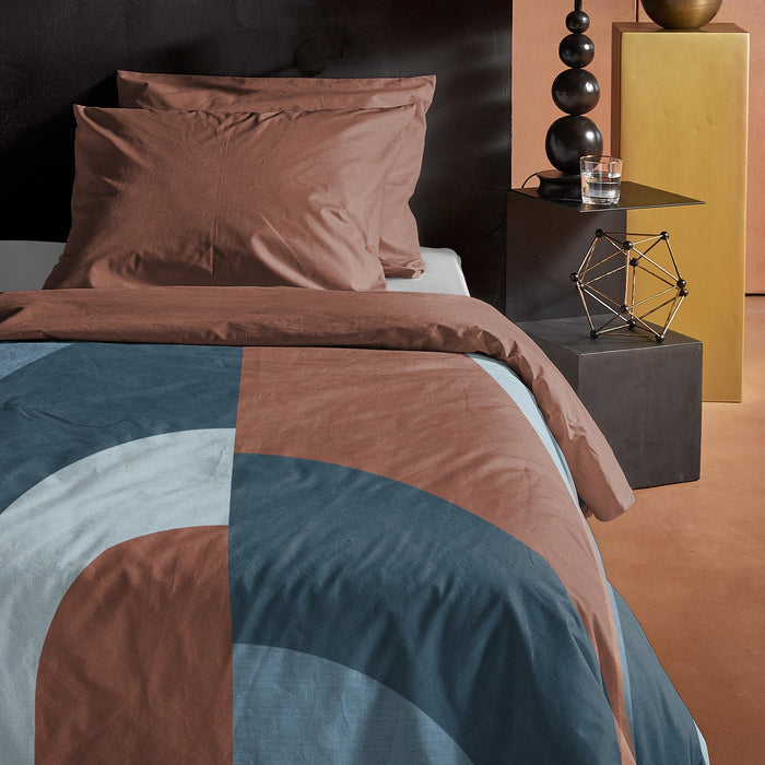 Damai Arc - Dekbedovertrek - Katoen - 140x200|220 cm - Brown