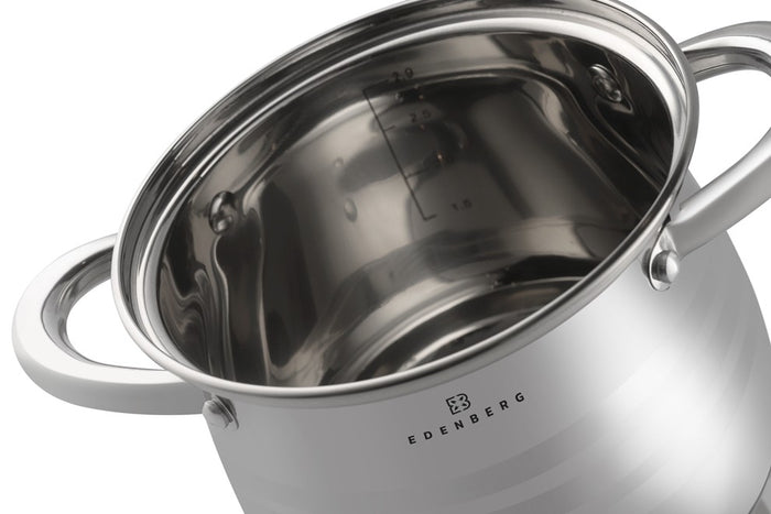 Edenberg Classic Line - Kookpan met Deksel - RVS - Ø 20 cm - 5.5 L