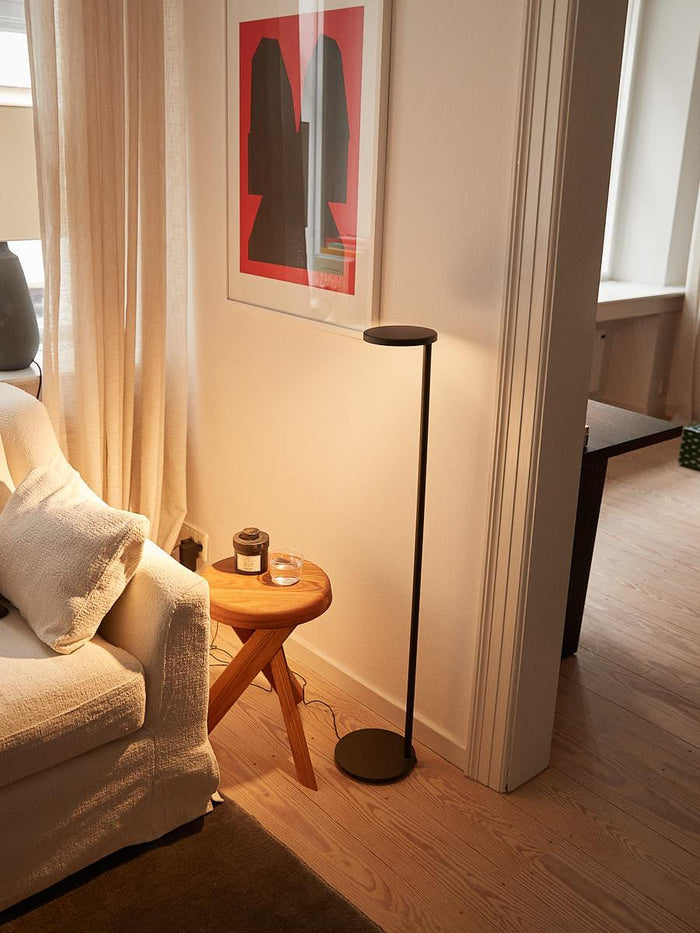 Oblique vloerlamp LED mat roest