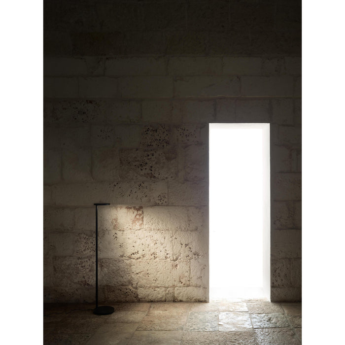 Oblique vloerlamp LED mat roest