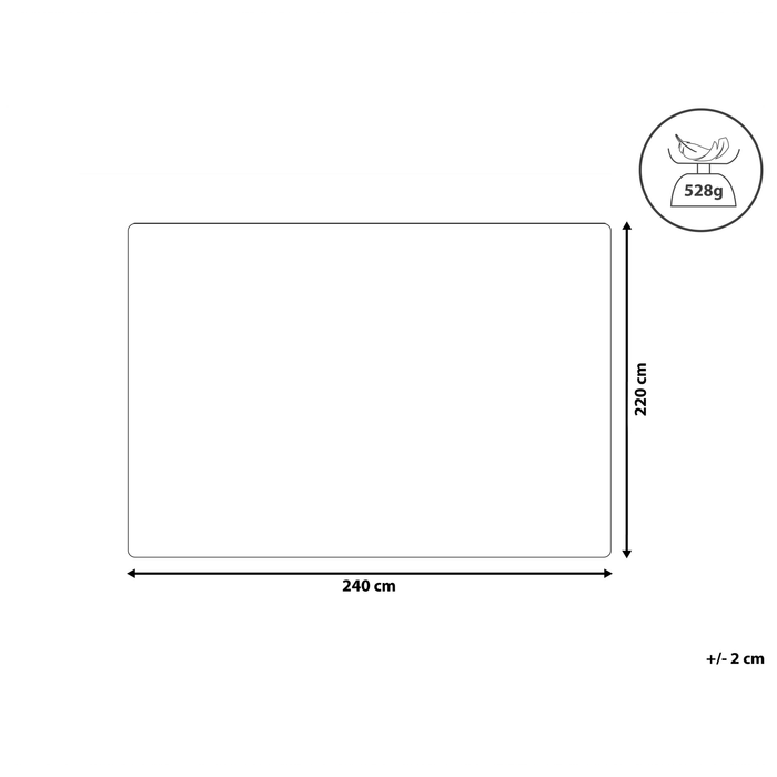 Beliani - ALAMUT - Plaid - Grijs - 220 x 240 cm - Polyester