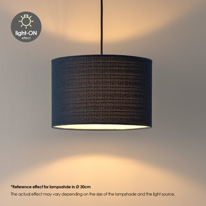 Home Sweet Home Lampenkap Canvas donkerblauw - B:40xD:40xH:22cm