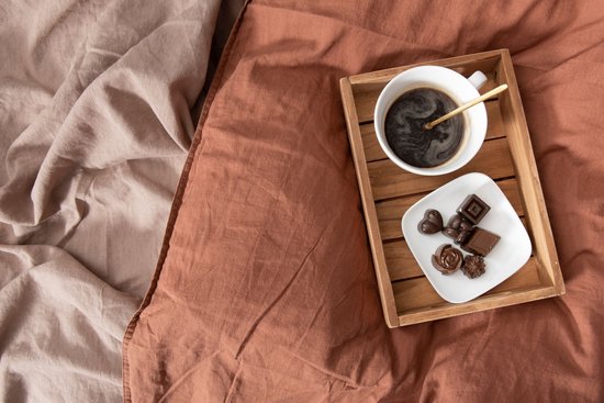 Halflinnen - Cinnamon - Maat: Lits-jumeaux (240 x 200|220 cm)