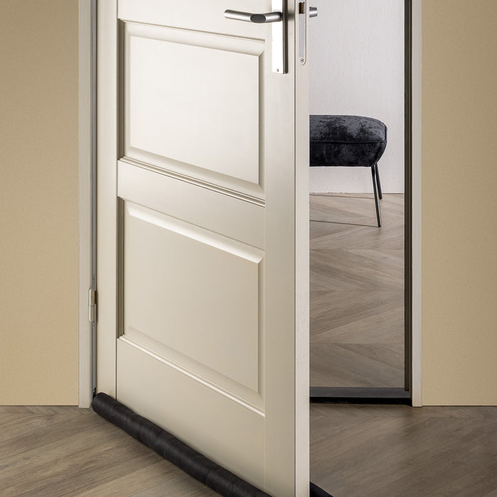 Dutch Decor Tochtrol - TITO - dubbele tochtstopper - 80x16x5 cm zwart