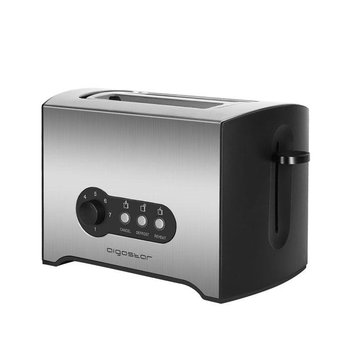 Aigostar Mini Sunshine - Broodrooster - Zwart|RVS - 2 sleuven