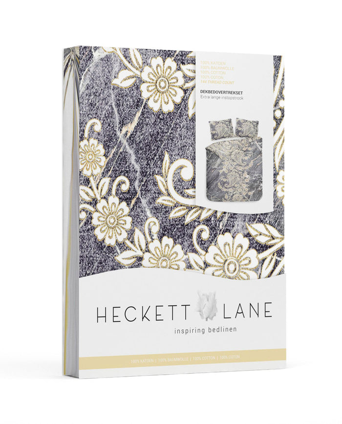 Heckett Lane Dekbedovertrek Katoen Victor - grey