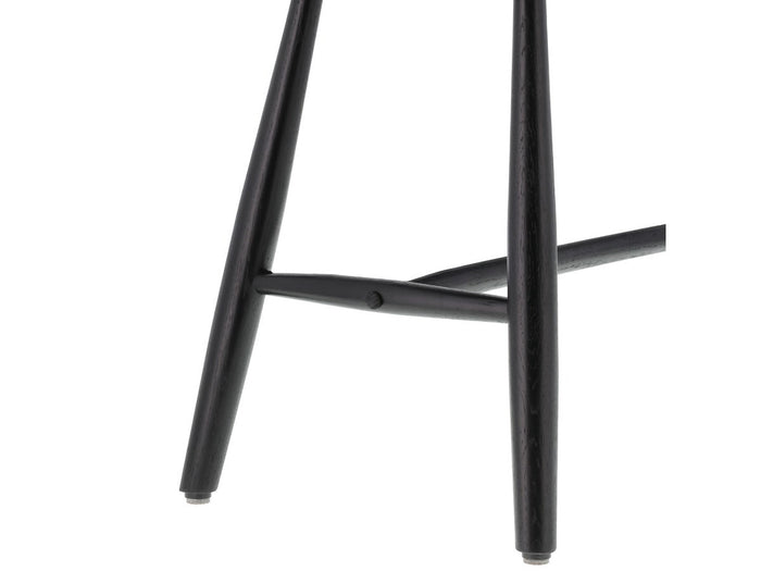 Villa Collection Bast houten bankje zwart - 90 x 45 cm