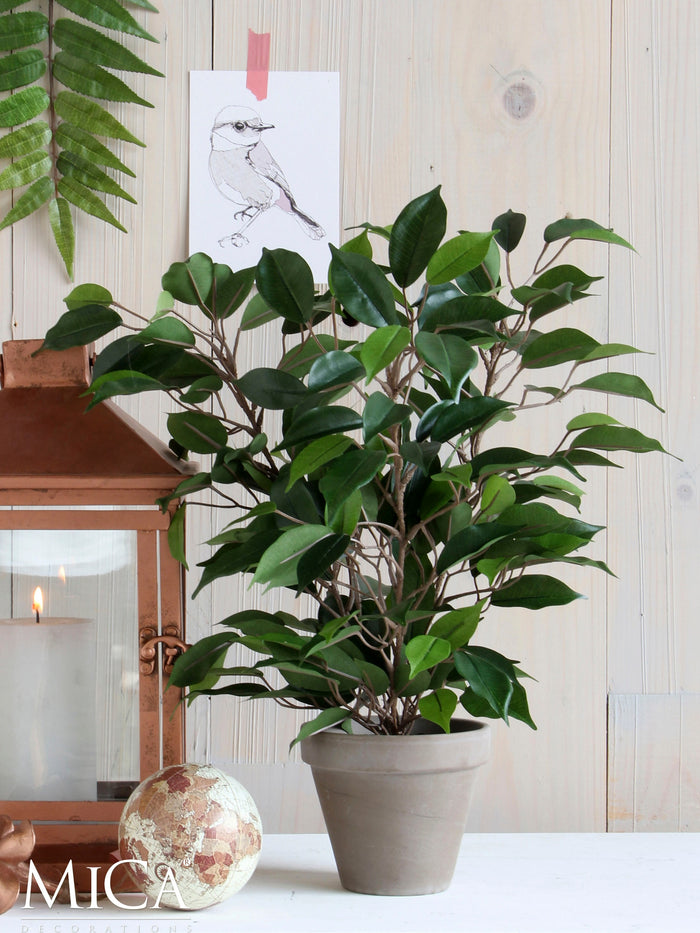 Mica Decorations Ficus Natasja Kunstplant in Bloempot H40 cm