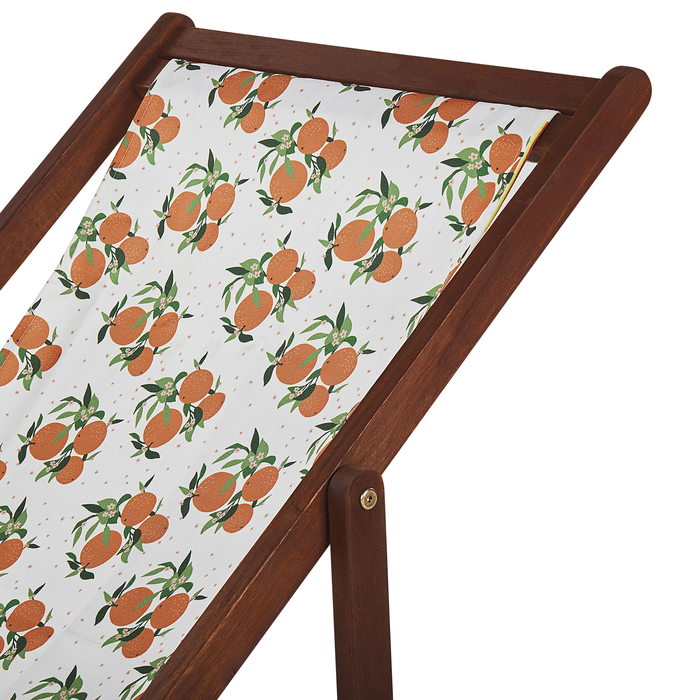 Beliani-ANZIO|AVELLINO-Ligstoel doek set van 2-Oranje-Polyester
