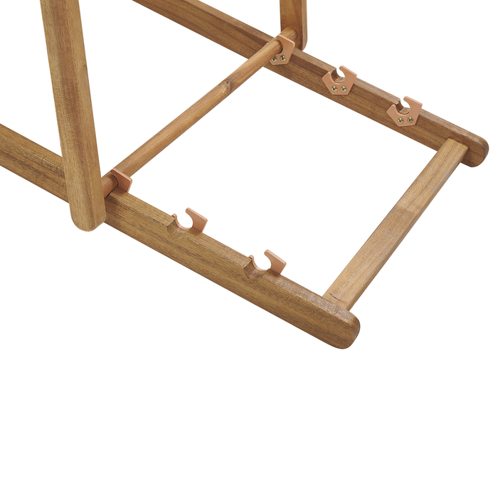 Beliani-ANZIO -Strandstoel set van 2-Lichthout|Geel|Bloemen-Polyester