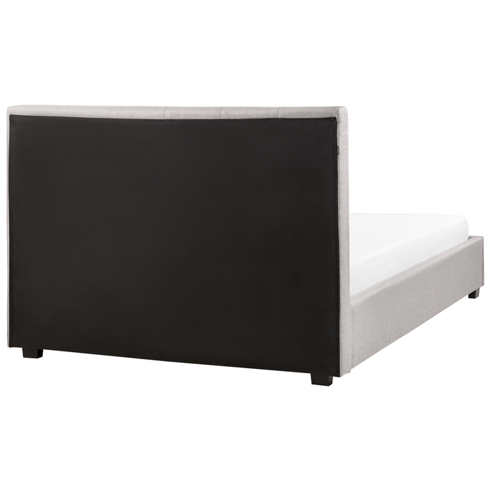 Beliani-ROCHELLE -Bed opbergruimte-Lichtgrijs-140 x 200 cm-Polyester