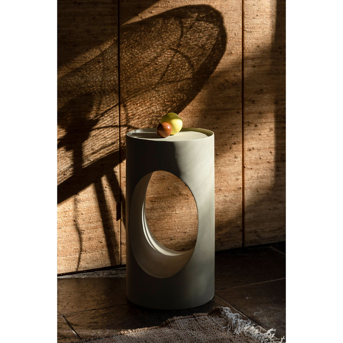 Dutchbone Sai Bijzettafel Rond 30 cm Metaal Zand| Beige