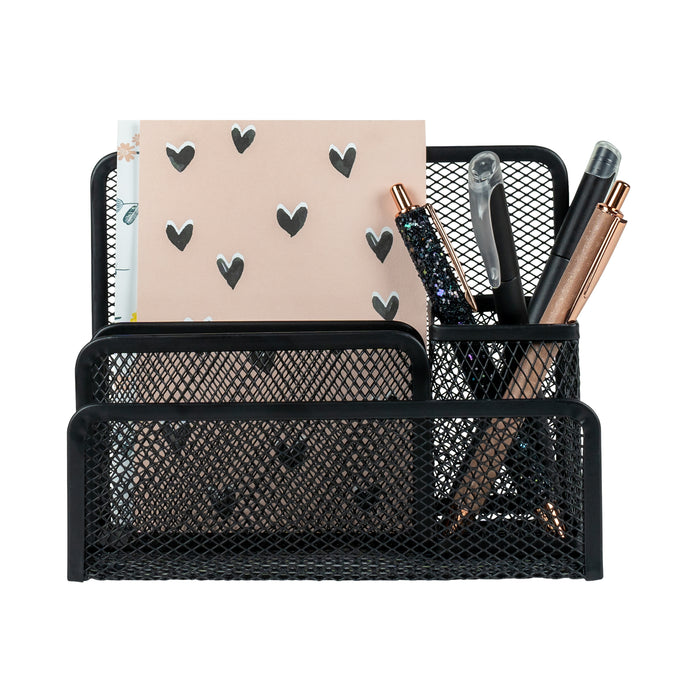 QUVIO Bureau organizer mesh - Zwart