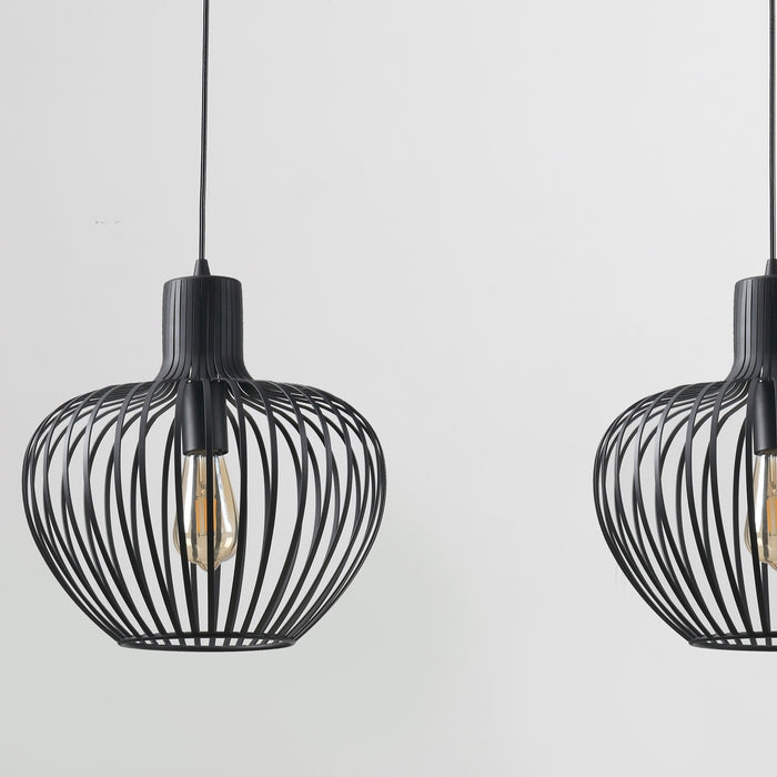 Freelight Hanglamp Arraffone Zwart 3 Lichts Balk