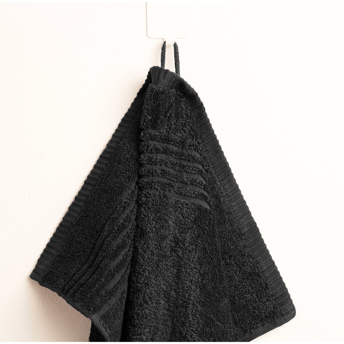 Gastendoek Supreme - Egyptisch Katoen - 6 stuks - 30x50 - zwart