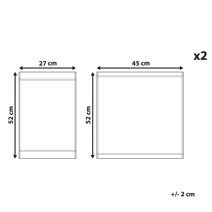 Beliani - CINE - Ligstoel doek set van 2 - Groen Blad - Polyester