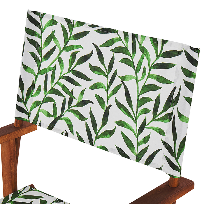 Beliani - CINE - Ligstoel doek set van 2 - Groen Blad - Polyester