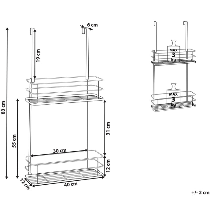 Beliani - TAYASU - Badkamer plank - Zwart - IJzer