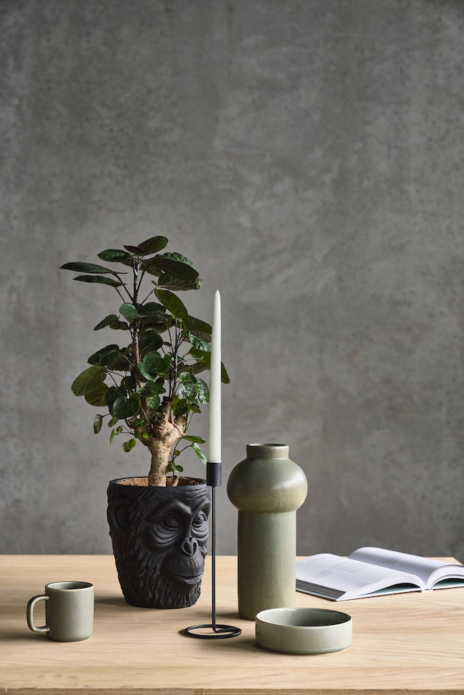 Villa Collection Amat kandelaar zwart - ø 9,5 x 23,5 cm