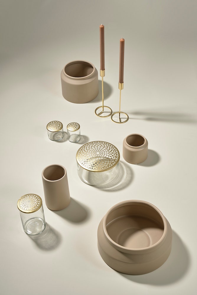 Villa Collection Amat kandelaar goud - ø 9,5 x 28,5 cm