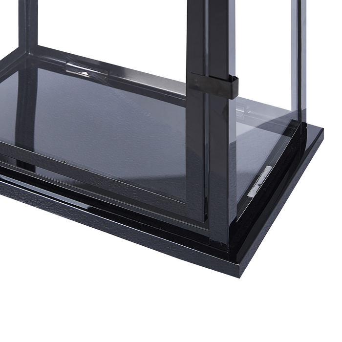 Beliani - TENERIFE - Lantaarn - Zwart - RVS