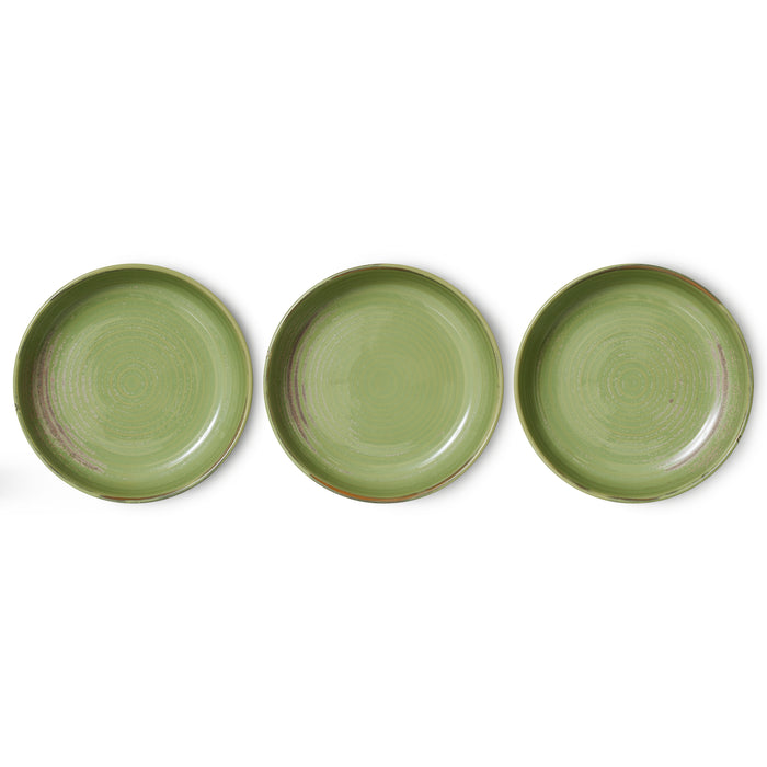 HKliving Chef Ceramics Diep Bord Ø 21,5 cm - Moss Green