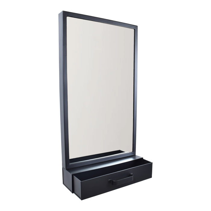 LOFT42 Verona Spiegel – Lade – Zwart – Metaal - 72x38x4