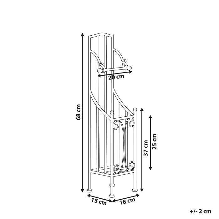 Beliani - BRISA - Toiletpapierhouder - Wit - IJzer