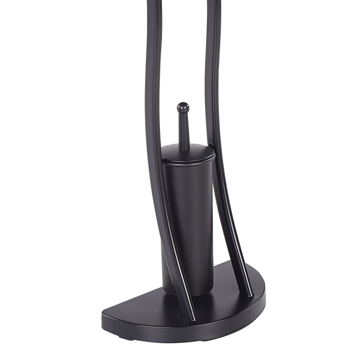 Beliani - SOACHA - Toiletrol en borstelhouder - Zwart - Staal