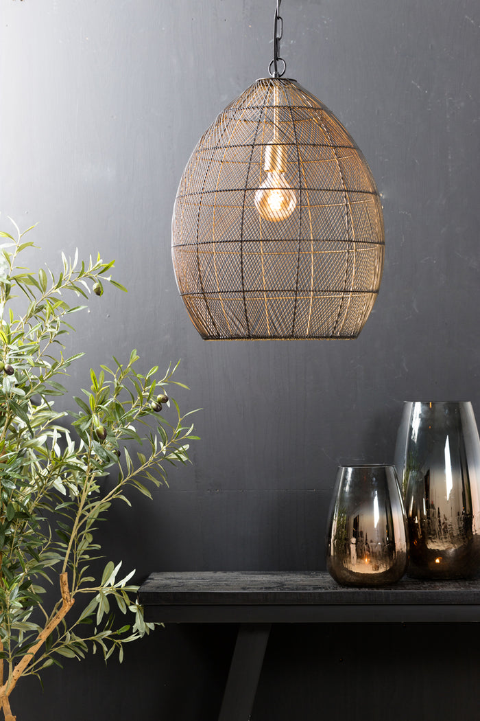Light & Living Light&living Hanglamp Ø40x53 cm MEYA zwart-goud