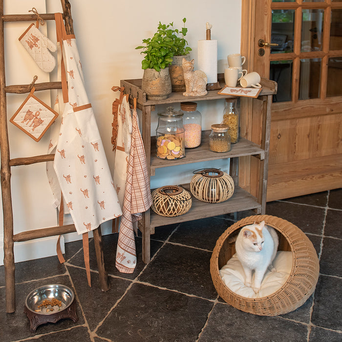 Clayre & Eef Voorraadpot Ø 12x13 cm Glas Rond Voorraadbus