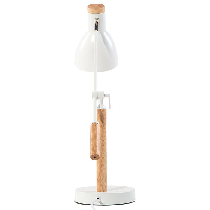 Beliani - PECKOS - Bureaulamp - Wit - Metaal