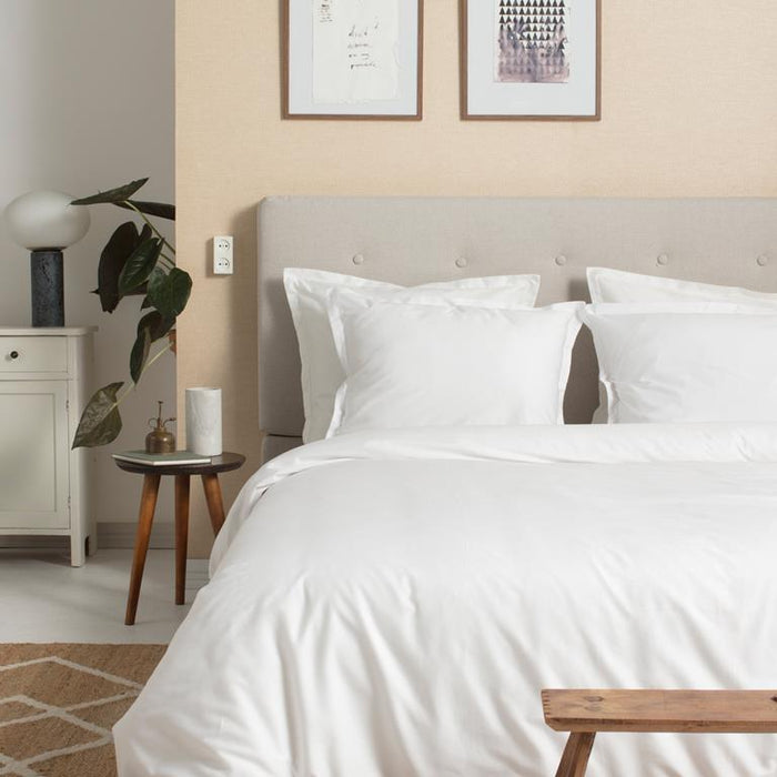 Cinderella Uni Katoensatijn Dekbedovertrek 260 x 200|220 cm - Wit