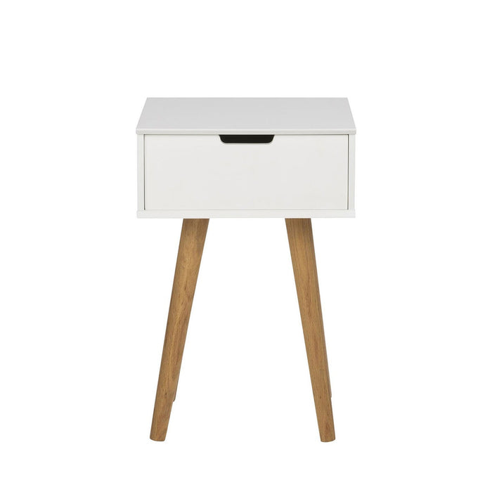 Lisomme Fabienne Houten Nachtkaste met Lade - Wit