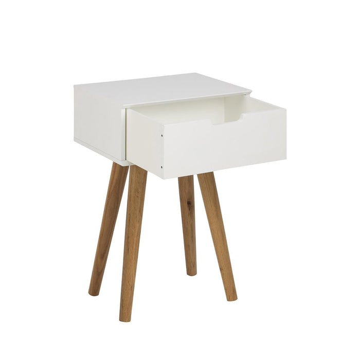 Lisomme Fabienne Houten Nachtkaste met Lade - Wit